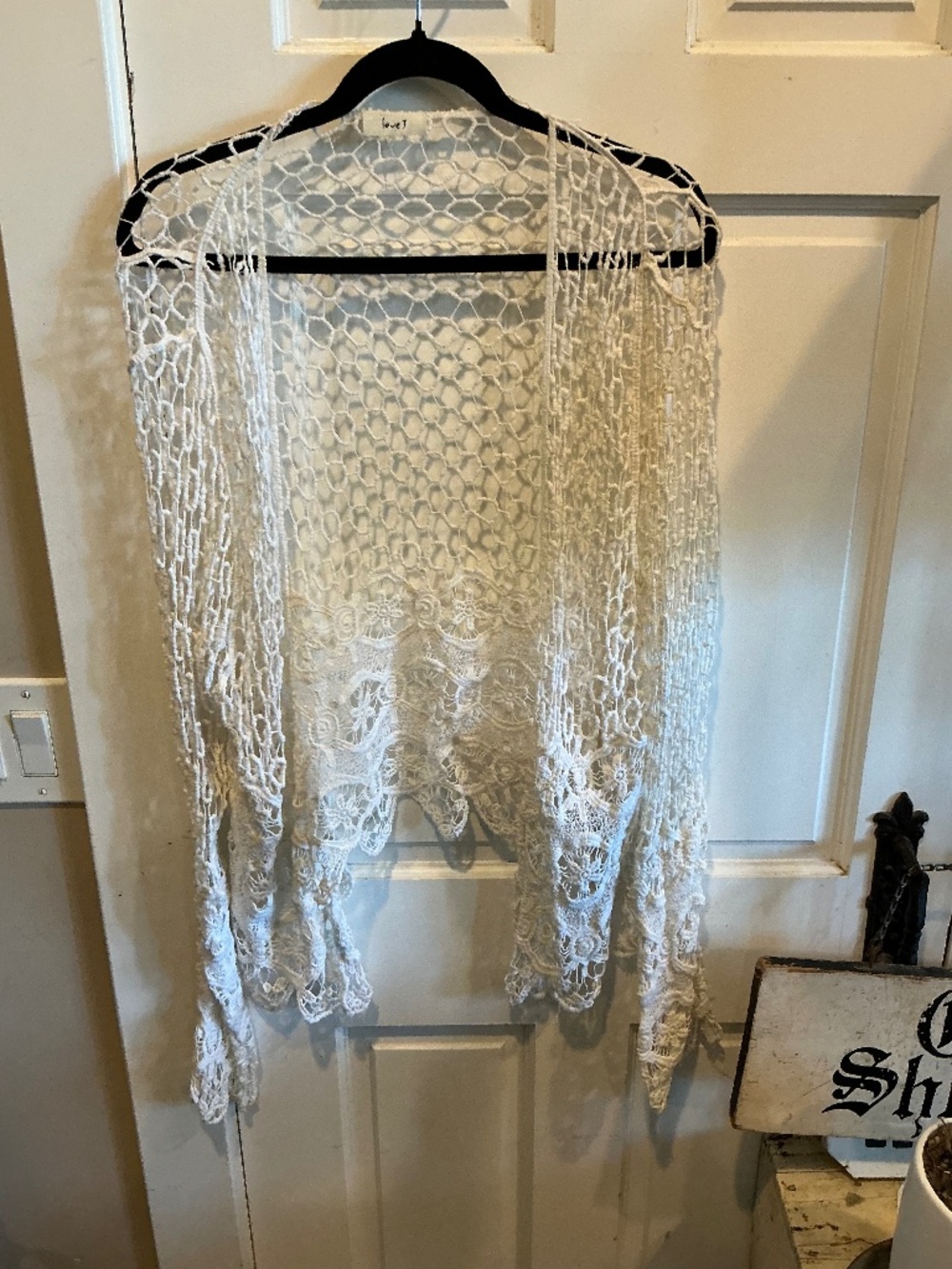 Love J cardigan with open weaving! Great condition! One size fits most